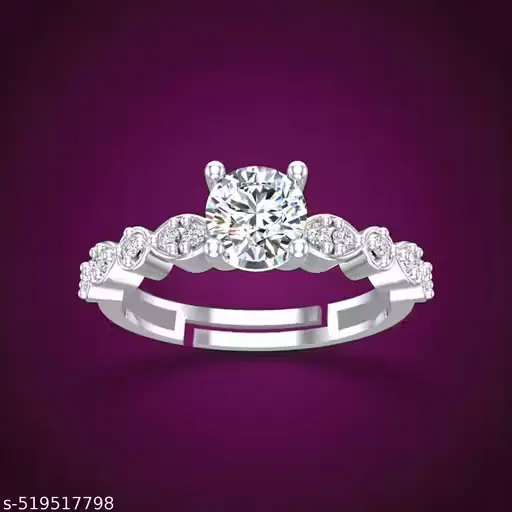 925 Sterling Silver Ring for Women | 5MM AAA+ Cubic Zirconia Rhodium Plated Ring